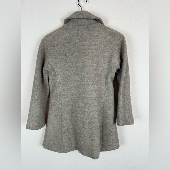 Smythe Les Vestes Wool Alpaca Blend Pea Coat Blazer Grey Blue 2 - Picture 8 of 12